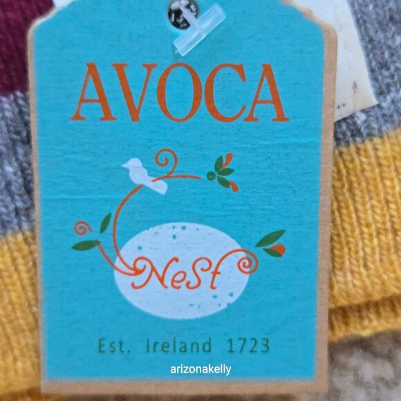 NWT Avoca Cashmere Wool Stripe Knit Scarf - Picture 6 of 10